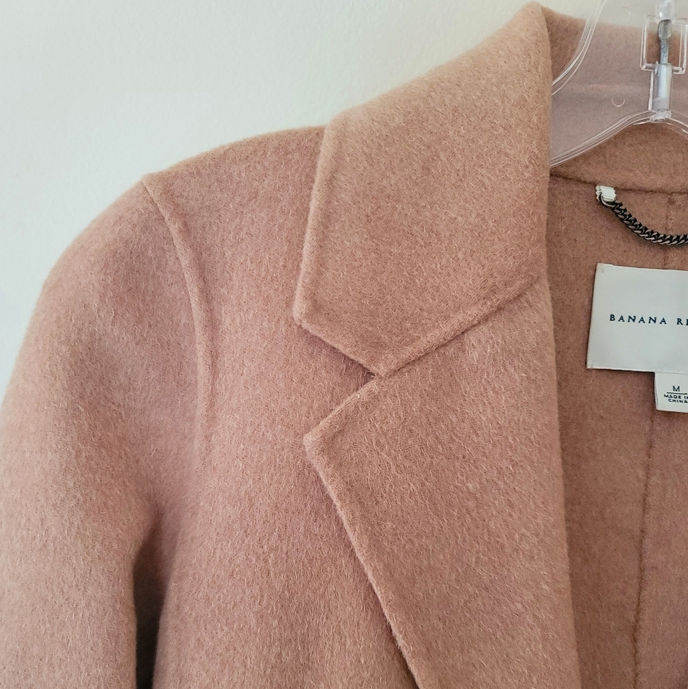 Banana Republic Belted Short Wool Coat with Pockets, M - Picture 3 of 16